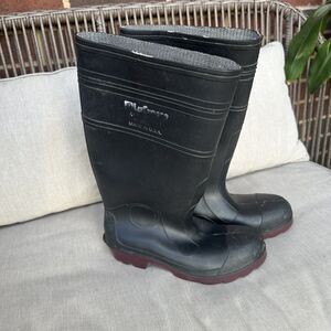 LaCrosse Rubber Mud And Rain Boots Mens 7 Womens 9 Made In USA- Black